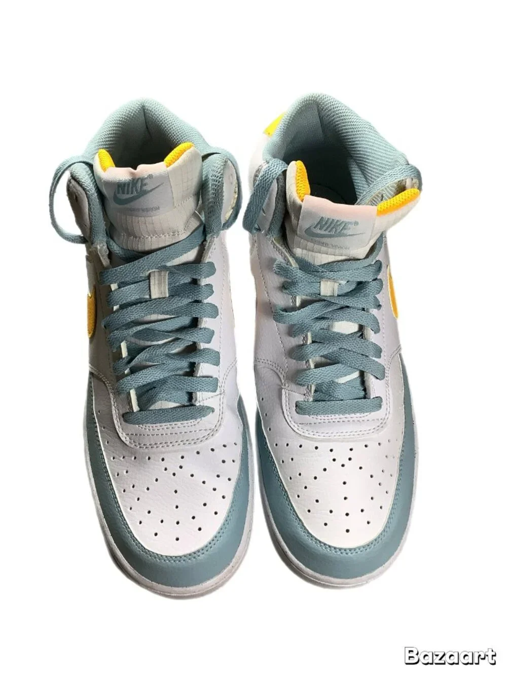 Size 10 - Nike Court Vision Next Nature Mid White Ocean Bliss (305)